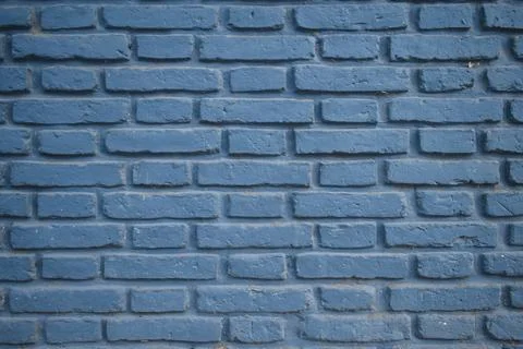 Blue brick wall background texture Stock Photos