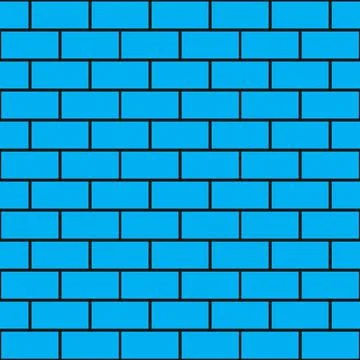 A blue brick wall. The brick wall painted in blue 3d-illustration 3d-rendering Ilustração Stock