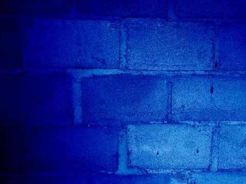 Blue brick wall, brickwork background, blue brick Stock Photos