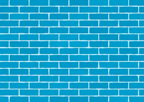 Blue brick wall. Stock Illustration