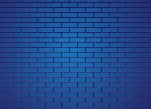 Blue brick wall Stock Illustration
