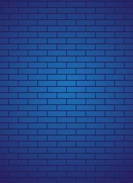 Blue brick wall Stock Illustration