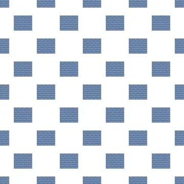 Blue brick wall pattern seamless architecture background Illustrazione stock