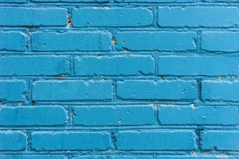 Blue brick wall Foto stock