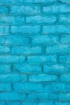 Blue brick wall texture Stock Photos