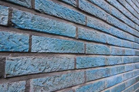Blue Brick Wall Texture Stock Photos