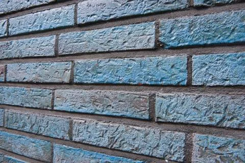 Blue Brick Wall Texture Stock Photos