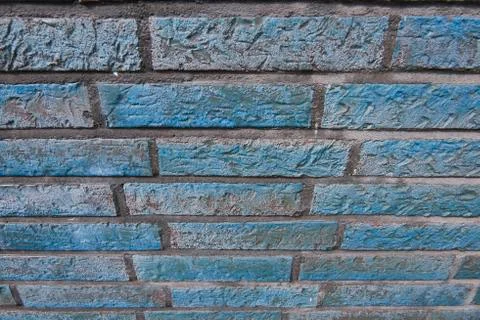 Blue Brick Wall Texture Stock Photos