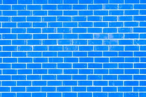 Blue brick wall for use as a background. Stock Photos