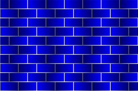 Blue bricks - vector pattern Stock Illustration