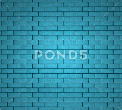 Blue bricks wall background Stock Illustration