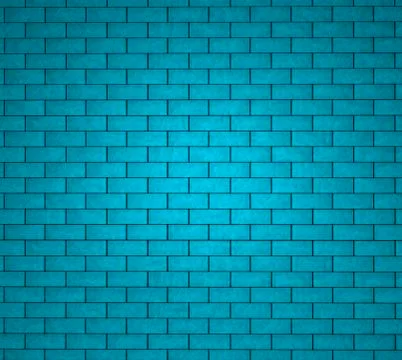 Blue bricks wall background Stock Illustration