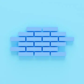 Blue brickwall, brick wall. Masonry, stonework, building and architecture con Stock Illustration