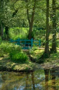 Blue bridge Stock Photos