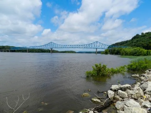 The blue bridge Stock Photos