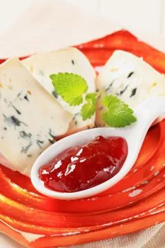 Blue Brie cheese Stock Photos