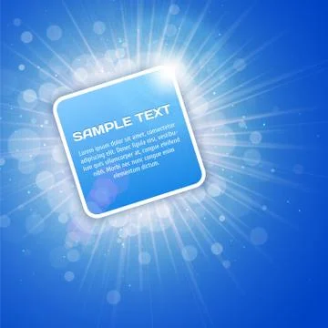 Blue Bright 3D Background with text space Stock Illustration