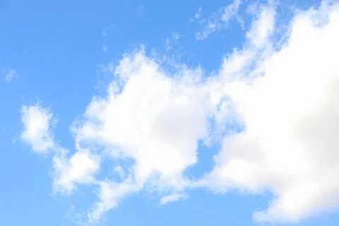 Blue Bright Sky with Solid Clouds Covering it Up Stock Photos