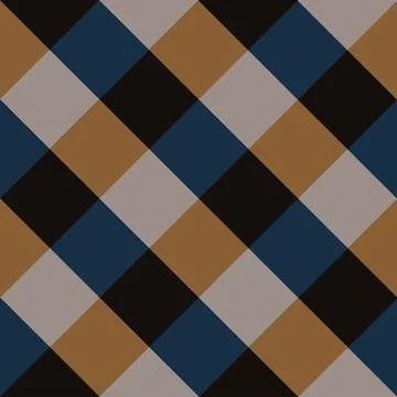 Blue Brown Chess Board Diamond Background Stock Illustration