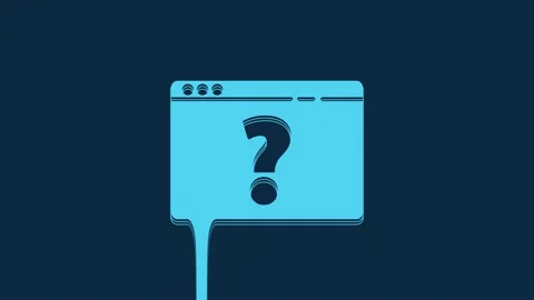 Blue Browser with question mark icon iso... | Stock Video | Pond5