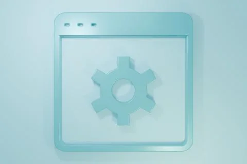 Blue Browser setting icon isolated on blue background. Adjusting, service, .. Stock Illustration