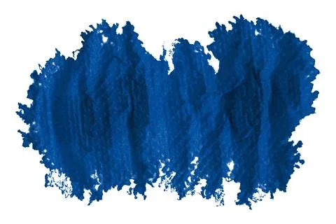 Blue brush isolated on white background. Watercolor Stock Photos