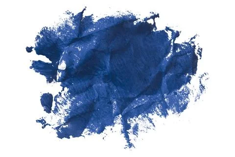 Blue brush isolated on white background. Watercolor Stock Photos