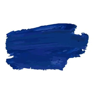 Blue brush stroke acrylic paint texture design vector. Art design for headlin Stock Illustration