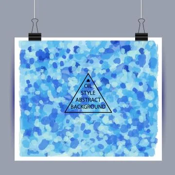 Blue brush stroke and texture. Grunge vector abstract hand - painted element. Stock Illustration