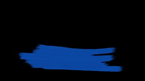 Blue Brush Stroke on Black Background Видео 334587922