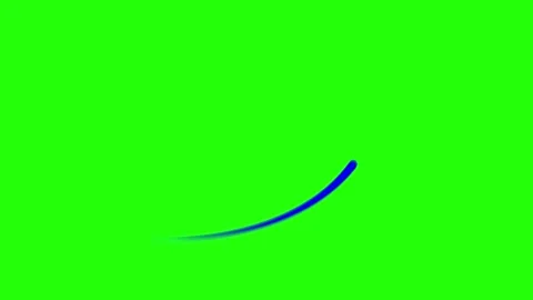Blue brush stroke sweeps across bright green screen, dynamic abstract motio.. Stock Footage 334829829