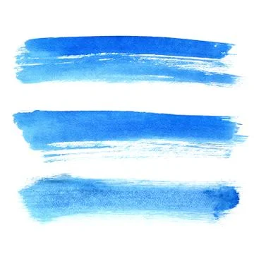Blue brush strokes Stock Illustration