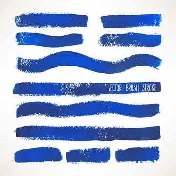 Blue brush strokes Stock Illustration