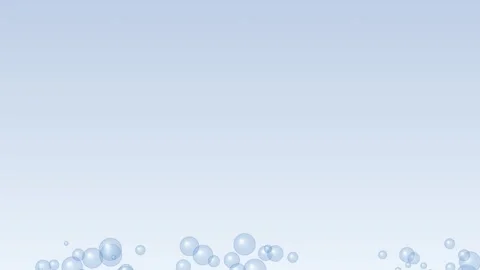 Blue bubble background rising from bottom, abstract water bubbles floating, Stock Footage 342364946