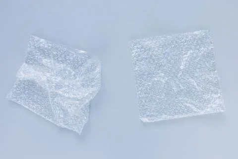 Blue bubble foil for wrapping, texture background Foto stock
