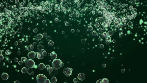 Blue bubble particle circle animation Stock Footage 175529244