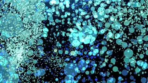 Blue Bubble Particle Explosion Abstract Background 库存影片 339822978