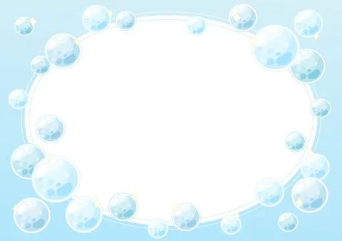 Blue bubble party frame 2 Stock Illustration
