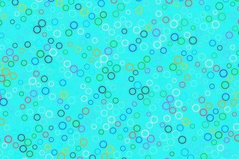 Blue bubble pattern with various sized circles on background Stock Photos