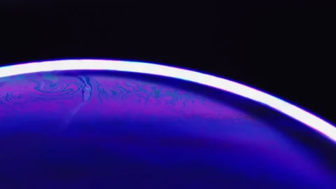 Blue bubble soapy magic macro space bright Stock Footage 233924090