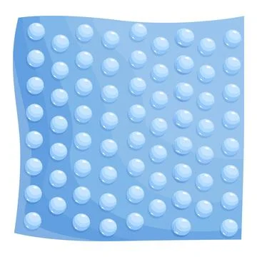 Blue bubble wrap sheet protecting fragile goods Stock Illustration