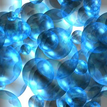 Blue bubbles abstract seamless background testure Illustrazione stock