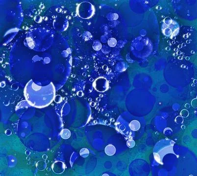 Blue bubbles and dots pattern.Abstract background. Stock Photos