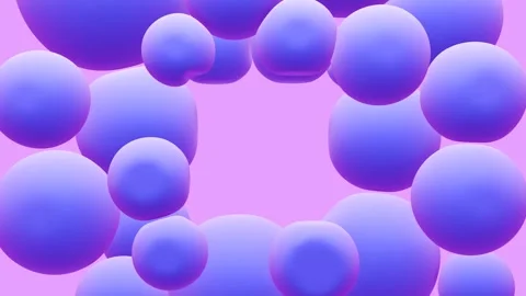 Blue bubbles and square frame Stock Footage 283120413