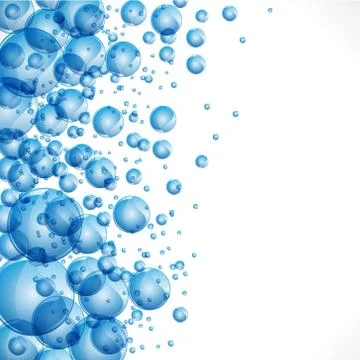 Blue bubbles background Stock Illustration