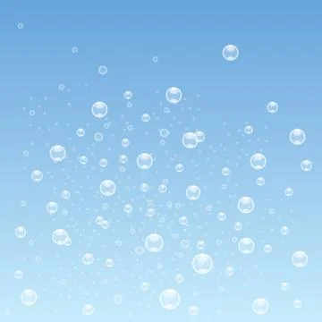 Blue Bubbles Background. Vector 스톡 일러스트