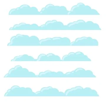 Blue bubbles cloud. Isolated Cartoon flat illustration. Ilustración de archivo