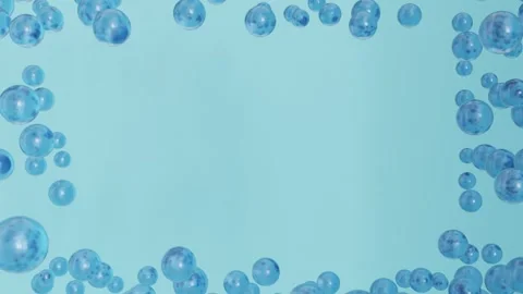 Blue bubbles, copy space Stock Footage 336208005
