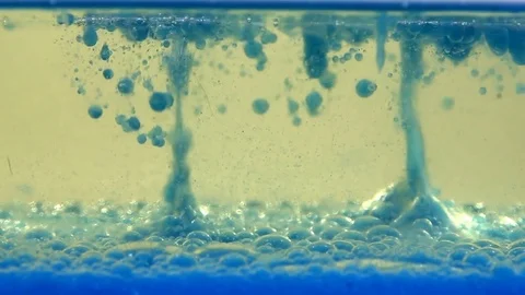 Blue Bubbles Floating In Liquid Stock Footage 72475857