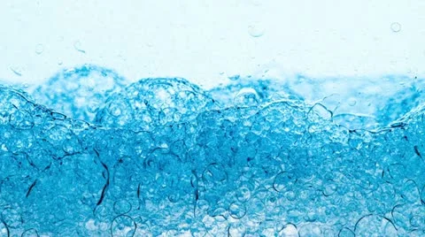Blue Bubbles Foam Moves, macro Stock Footage 11375821